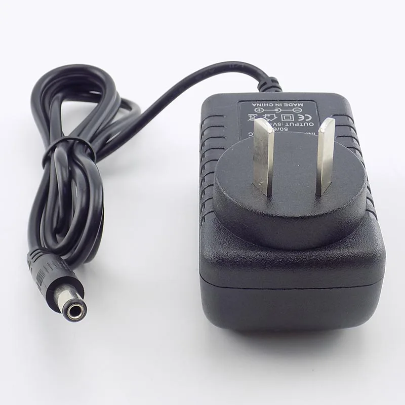 Adaptador de Alimentação AC DC, Adaptador de Alimentação, Carregador de parede para CCTV, Câmera, Fita LED, Lâmpada, UE, AU, Ficha EUA, 5,5mm x 2,1mm, 1A, 1000ma, 5V, 1A