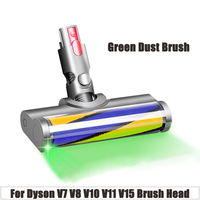 LED Floor Nozzle Brush For Dyson V7 V8 V10 V11 V15 Cordless Stick Vacuum Cleaner Replacement Floor Brush Head Tool