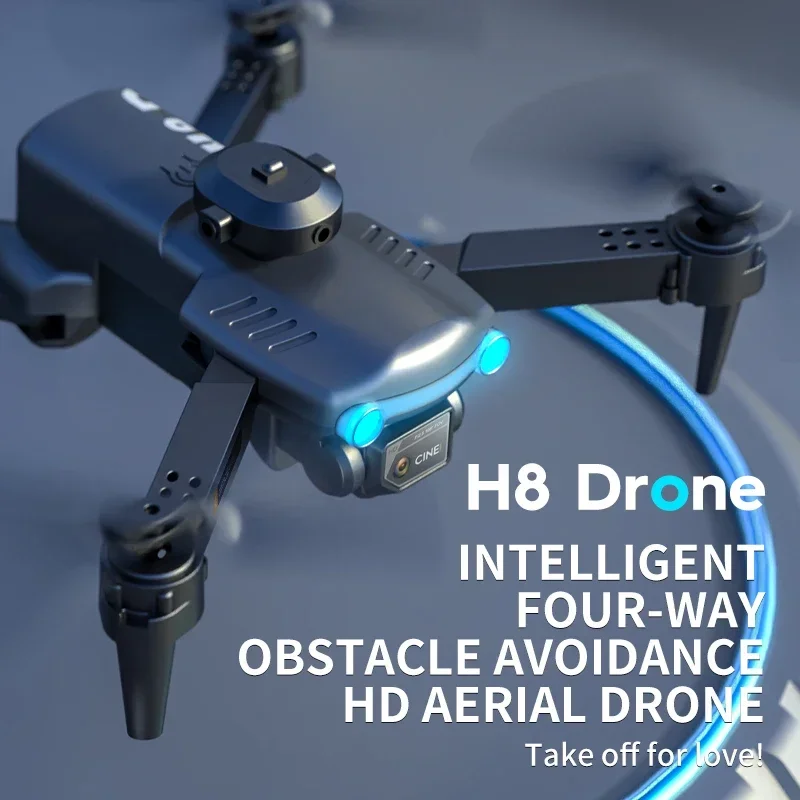 MHD 4K Cámara Dual Drone H8 inteligente evitación de obstáculos una tecla despegue aterrizaje flujo óptico 360 rollo Cool helicóptero RC Quadcopter