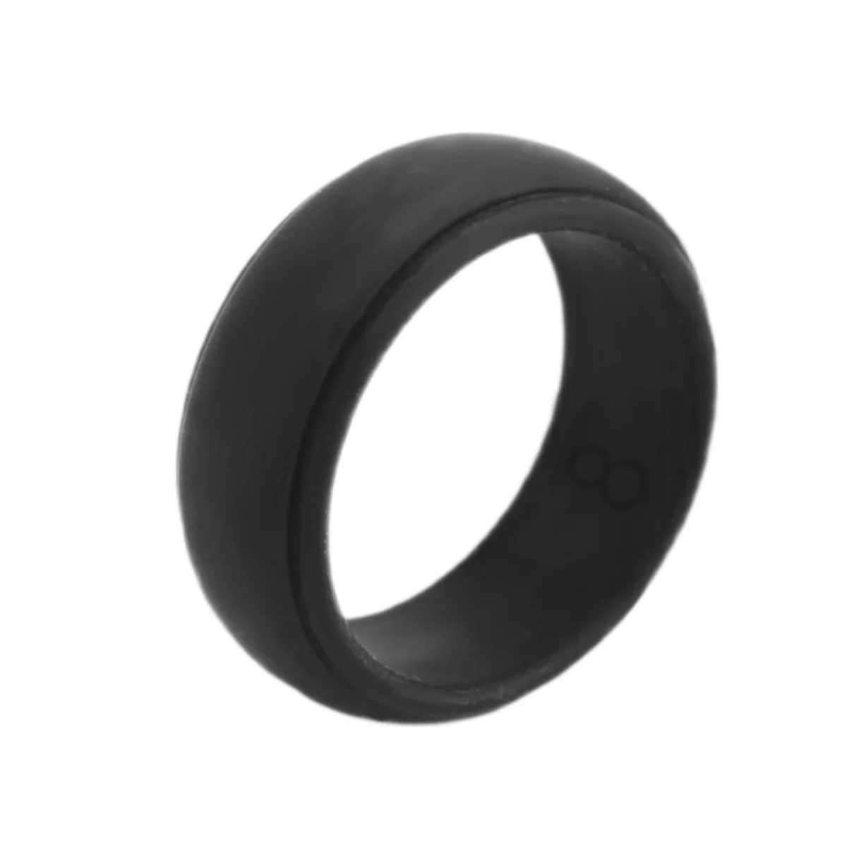 جديد 8 مللي متر شعبية الرجال السود سيليكون خواتم باردة النساء المطاط خاتم الزواج خاتم الرياضة البيئية # 8