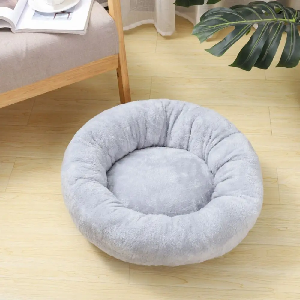 Comfortable Round Dog Kennel Winter Cat House Soft Cloth/Plush Warm Dog Sleeping Bed Warm Round Plush Dog Sofa Baskets Spring