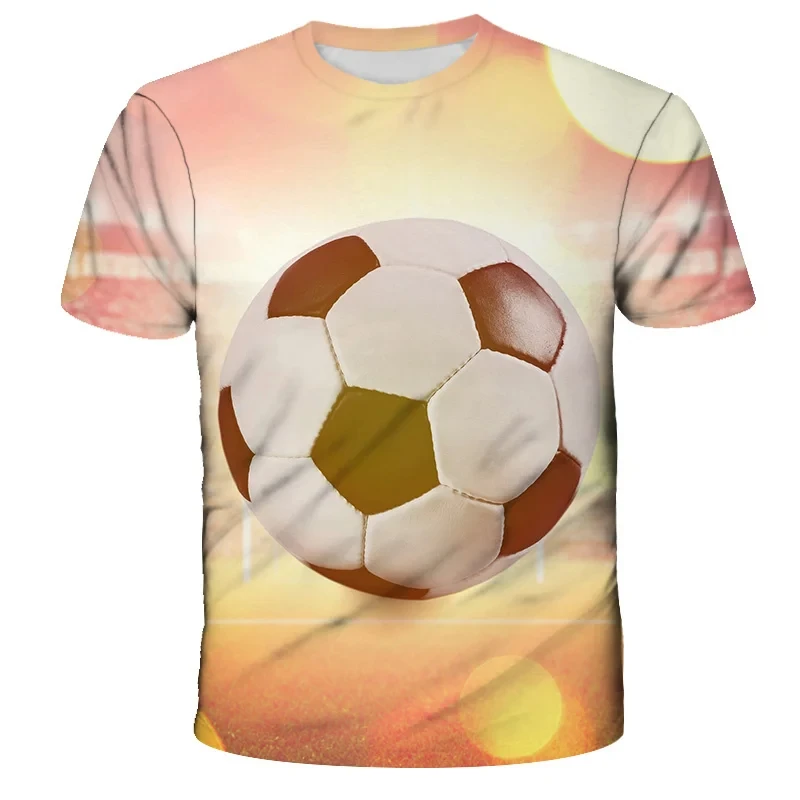 2025, Kinderkleidung für Kinder, 3D-Druck, Flamme, Fußball, Grafik-T-Shirts, Sommer, kurze Ärmel, Rundhalsausschnitt, Tops, T-Shirts für Kinder – Detail 7