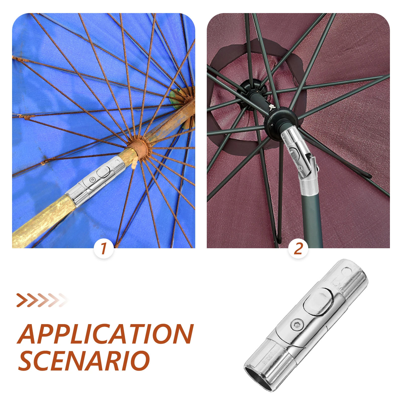 Akcesoria do parasoli ogrodowych Części zamienne wspornika kierownicy Srebrne do parasoli mebli ogrodowych Kompatybilny z uchwytem na parasol