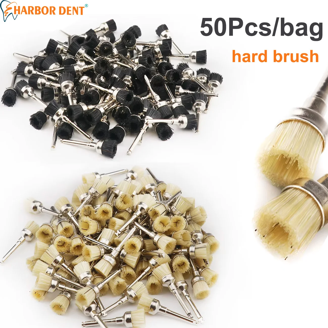 

50 шт., щетки для полировки зубов, тип чаши, щетина Prophy, жесткие щетки для чистки полости рта, отбеливание зубов, стоматологический материал