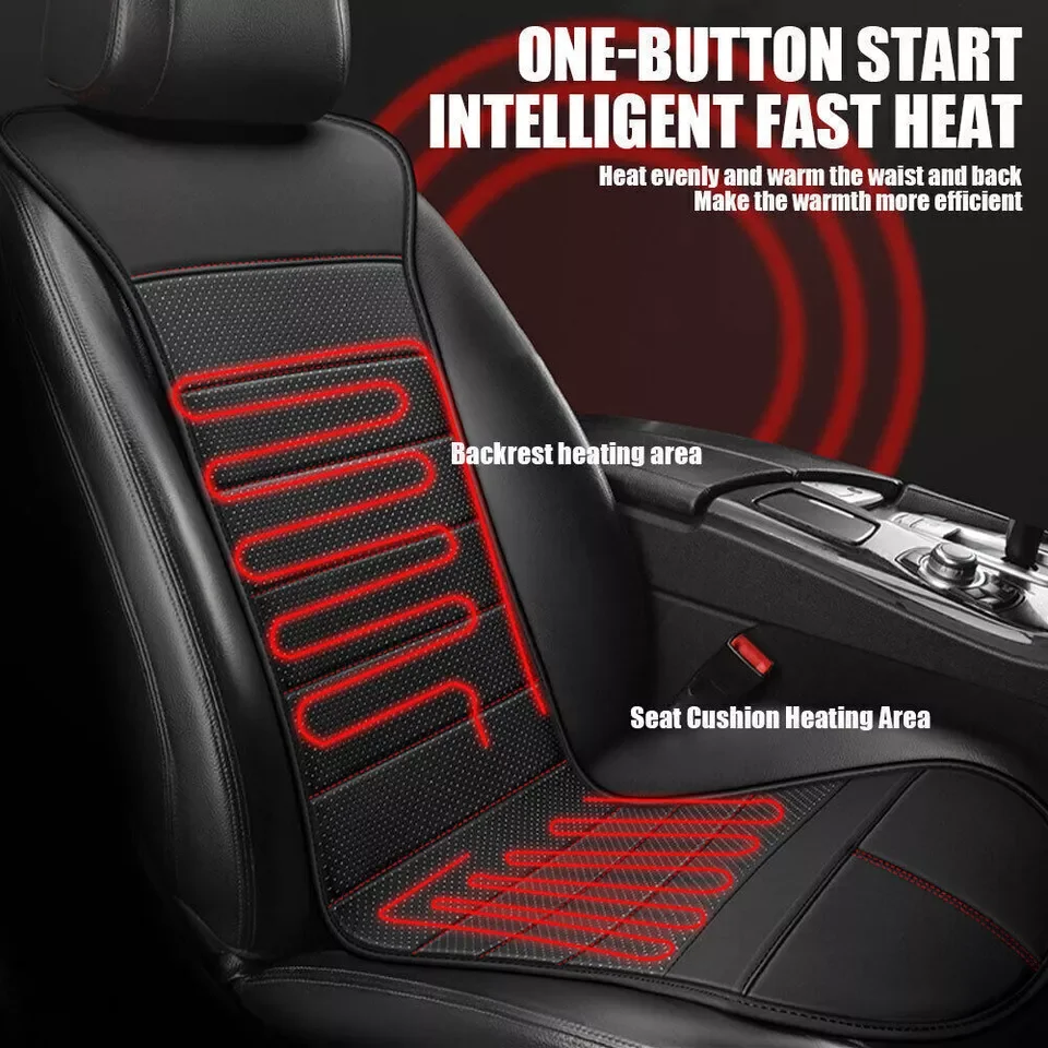 12V Electric Heated Auto Car Seat Cover Pad Heater Heating Warmer Winter Warm Cushion Heated Seat Cushion Protector Universal