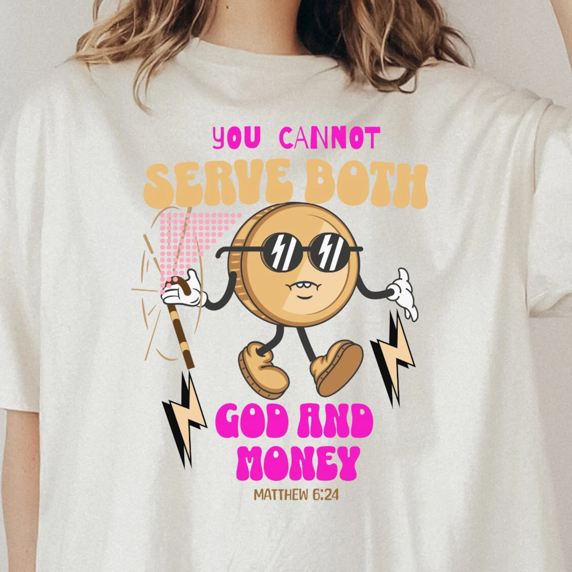 Funny Money Shirt Bibles Verses Tee Christian Retro T Jesus Religion Humor Cartoon Clothing Gift For Friend