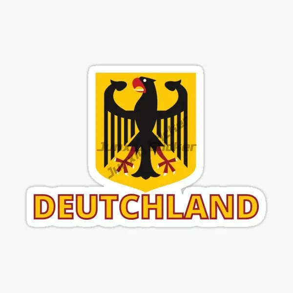 D Germany Flag Coat of Arms of Germany Badge PVC Sticker for Decorate Car Camper Van Bike Laptop Door Bumper Decal Accessories