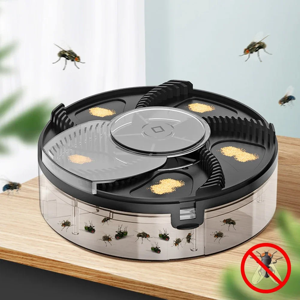 

USB Rechargeable Automatic Flycatcher Fly Trap Electric Fly Insect Killers Indoor Pest Control Catcher Kicthen Fly Repeller