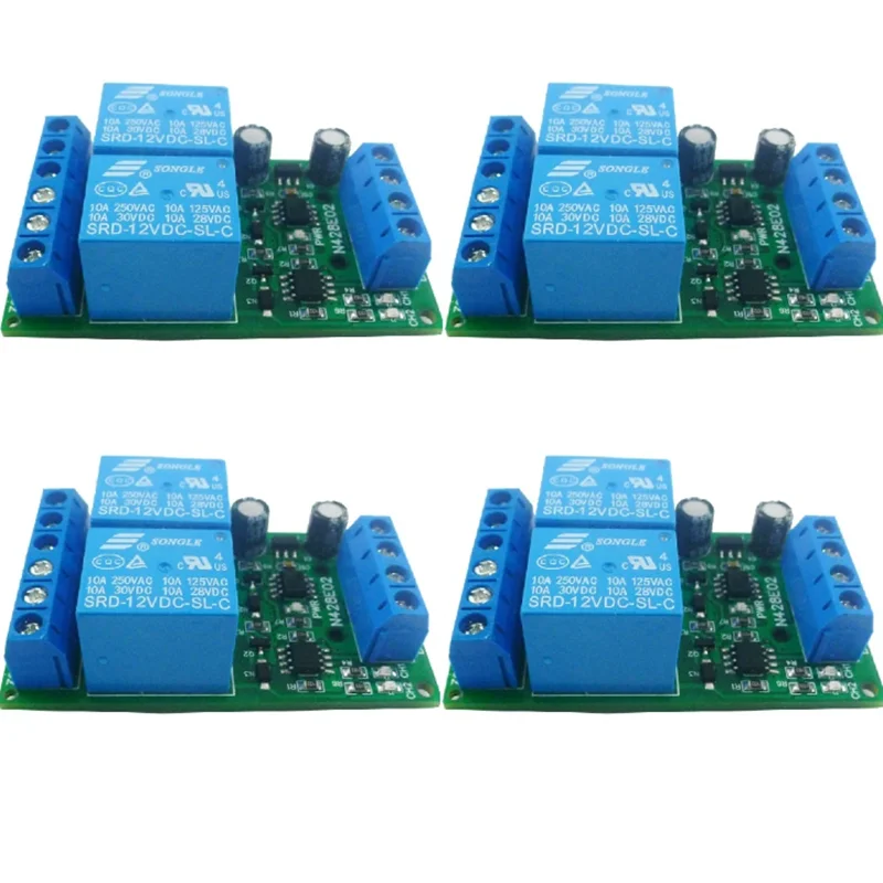 4PCS N428E02 DC 12V 2 channels Modbus RTU Relay Relay Module 03 06 16 Function Code