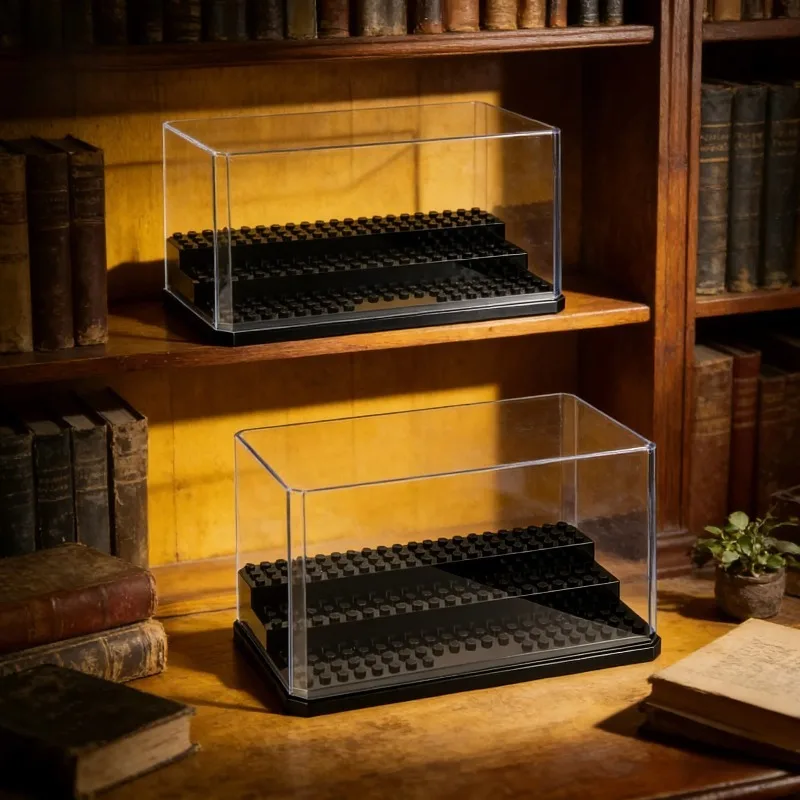 4 pcs building block display cabinet transparent shelf width 3-layer mini doll box-small popular doll acrylic protective case