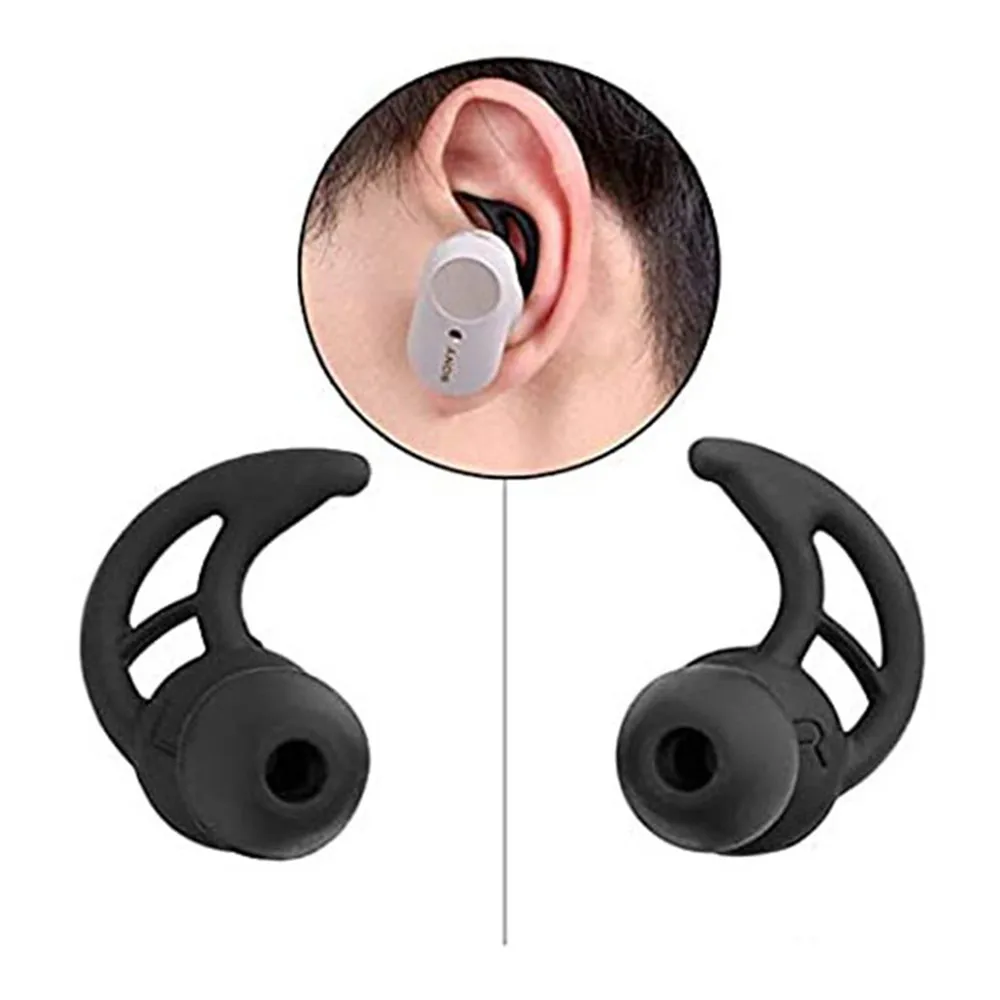 Earhooks Ear Tips for Sony WF-1000XM3 WI-1000X Wireless Earphone Earbuds Tips Soft Silicone Ear Gels Hooks Earfins Accessories