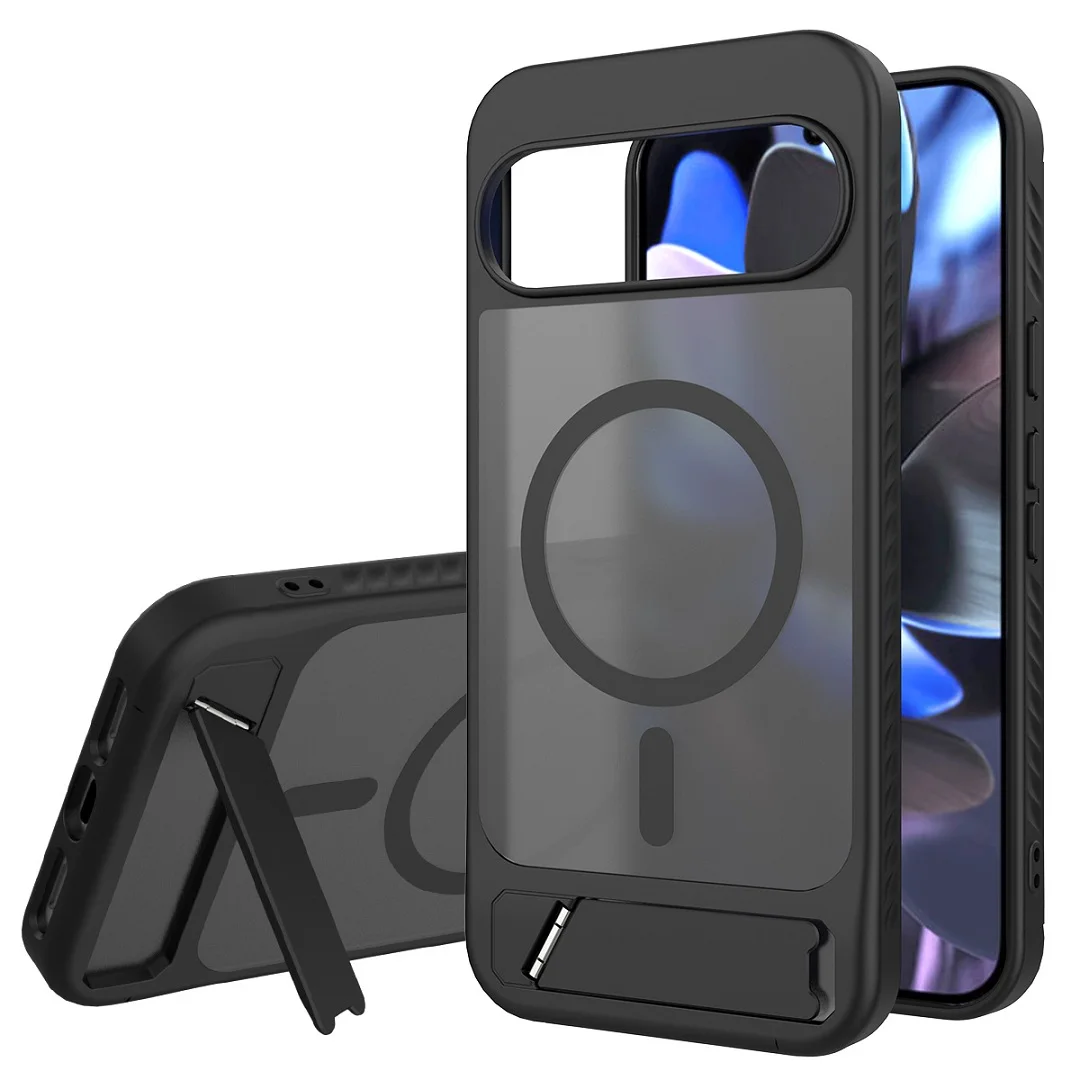 

Luxury Magsafe Bracket Case For Google Pixel 9 9 Pro 10 Pro XL Magnetic Wireless Charging Phone Cover With Folding Stand Holder