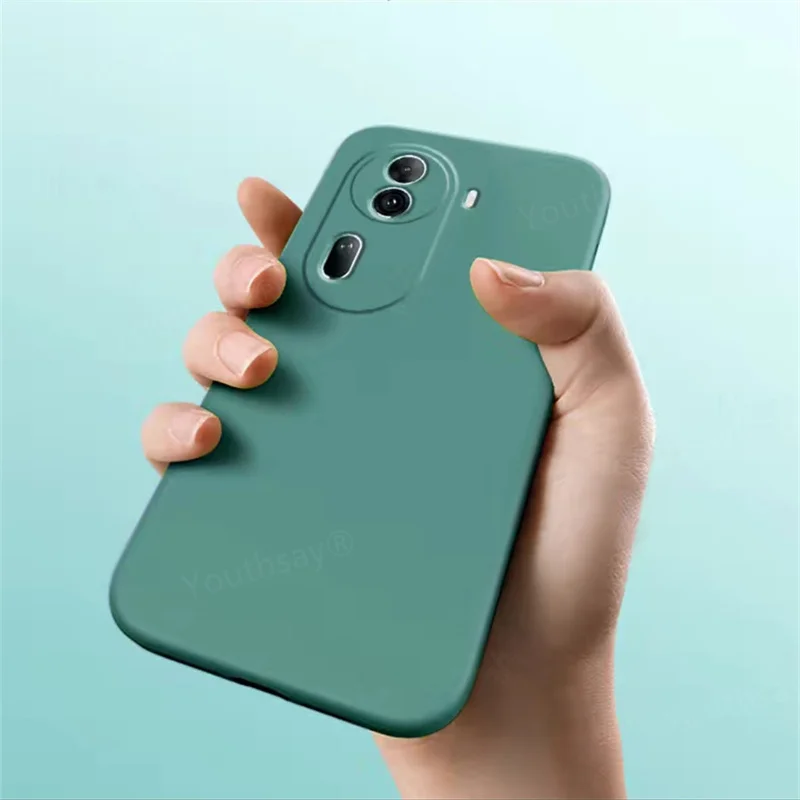 For OPPO Reno 11 5G Liquid Silicone Case For OPPO Reno 11 Pro Cover Funda Coque Soft TPU Phone Back Case For OPPO Reno 11