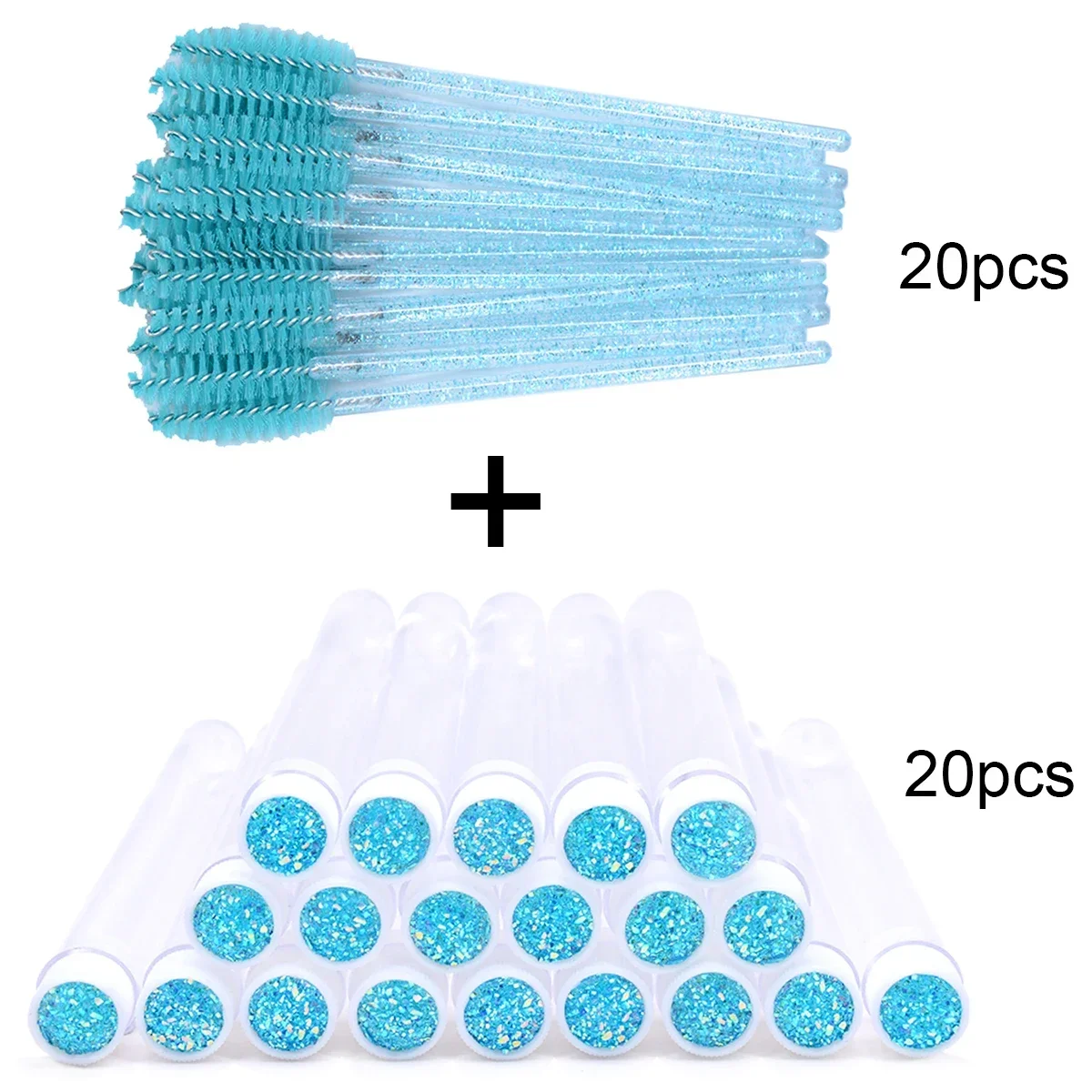 20Pcs Wimpern Pinsel Mit 20Pcs Container Staub-proof Rohr Wiederverwendbare Wimpern Mascara Zauberstäbe Austauschbare Make-Up Applikatoren werkzeuge