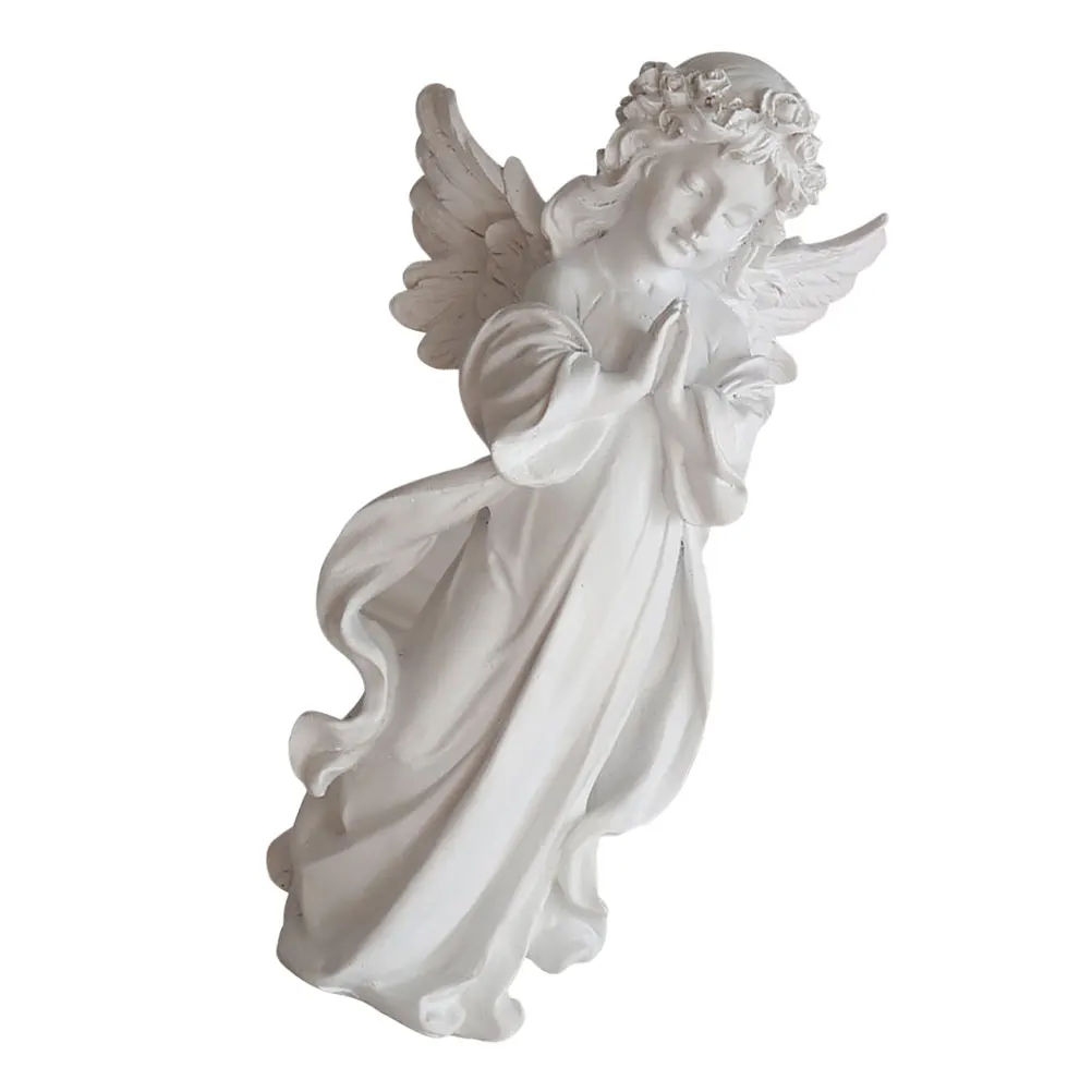 

1Pcs Angel Decor Resin Ornament Multifunctional Hand Painted Classic European Style Tabletop Garden Yard Ornament