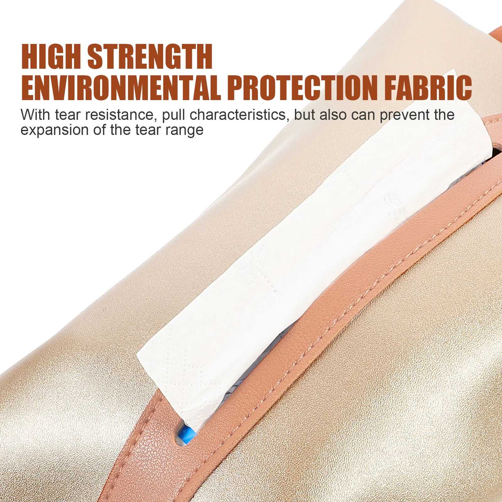 

1pc Outdoor Bag Nylon Hanging Tissue Pouch Breathable Tear Resistant U Shape Handle Wall Mountable Simple Design Portable Tissue