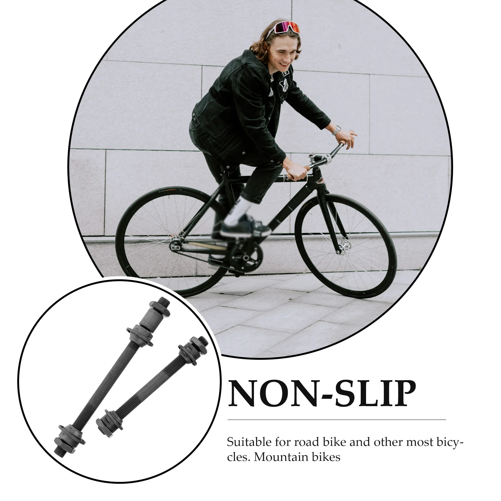 

1Set Durable Bike Axle Metal Front Rear Shaft Quick Disassembly for Mountain Road Bike Accessories Bicycle Parts