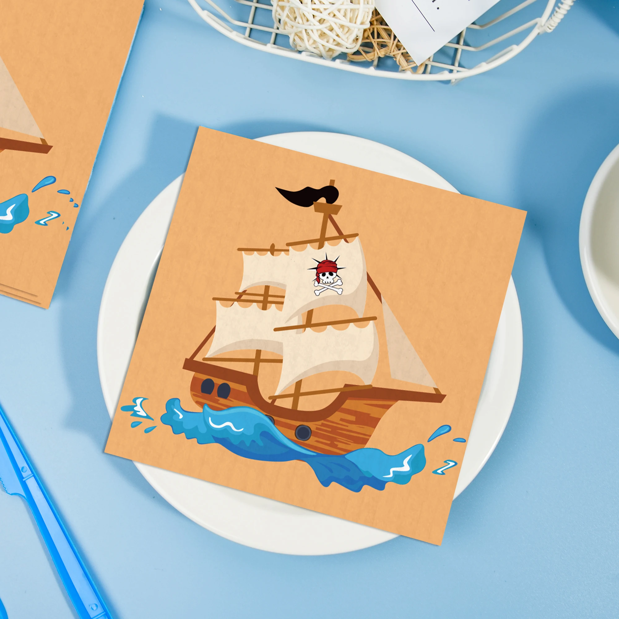 20/40/60 Stück Servietten für Geburtstagsfeier, Einweggeschirr, Abendessen, Papierservietten, Taschentücher ‌ Esszimmer ‌ Dekor für Kindergeburtstag – Detail 8