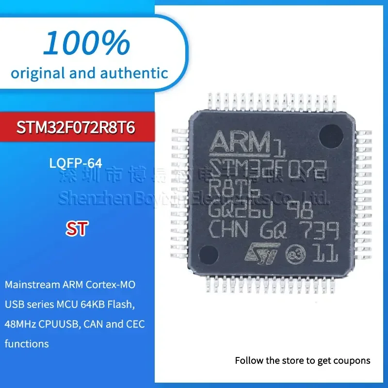 Oryginalny oryginalny STM32F072R8T6 LQFP64