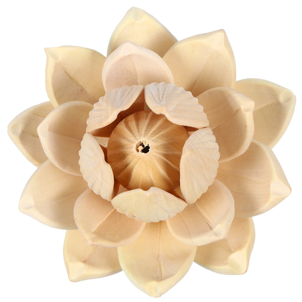 

Lotus Ornament Wood Decor Tabletop Home Decoration Desktop Adornment Decorations