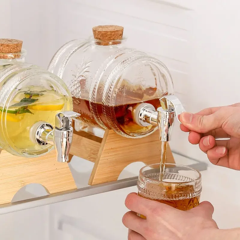 Refrigerator cold kettle cold water household special bottle drink fruit tea glass with cold drink barrel bubble wine barrel