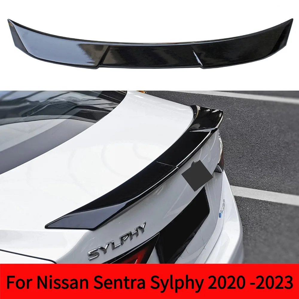 

High Quality ABS Plastic Car Rear Trunk Spoiler Rear Wing Lip Trim For Nissan Sentra Sylphy 2020- 2023