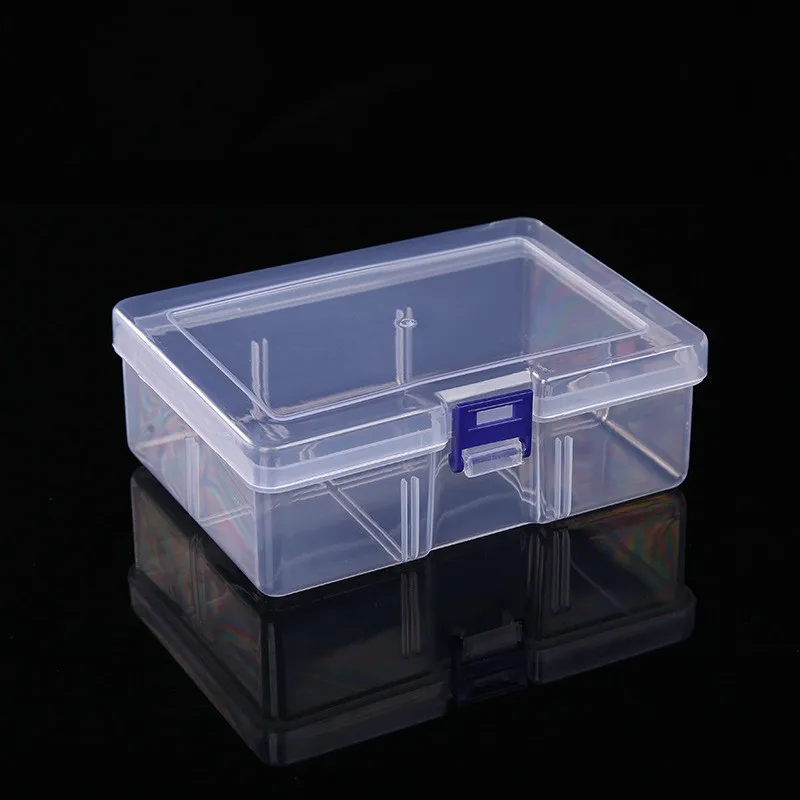 Plastic Storage Box Transparent For Small Component Jewelry Tool Box Bead Pills Organizer Nail Art Tip Case Earrings Necklaces