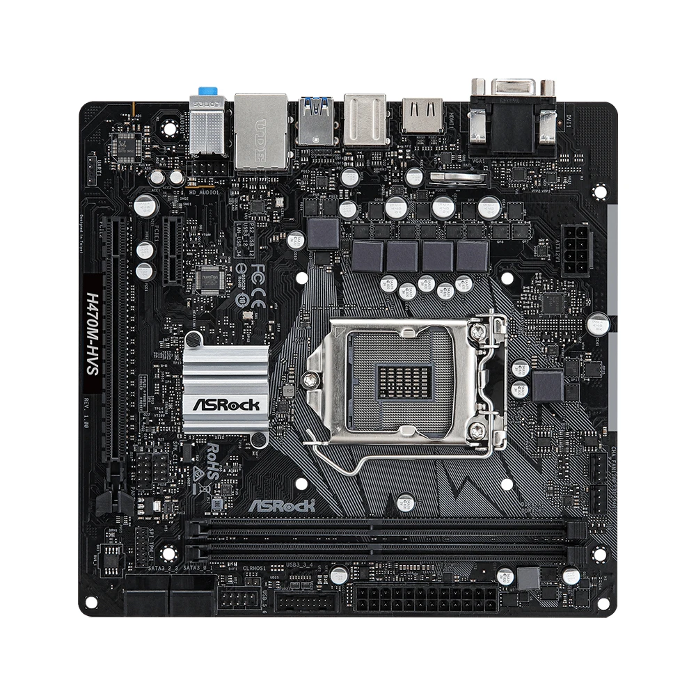 ASROCK H470M-HVS Motherboard LGA 1200 Intel H470 DDR4 64GB Micro ATX Support I3-10105 I9-10900 I7-10700T I3-10320 I3-10100T CPU