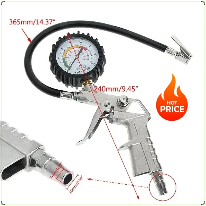 High-Precision Tire Pressure Gauge For Car Motorcycle Inflator Pumps Repair Tools Pressure Gun Type For Air Compressor Amagi