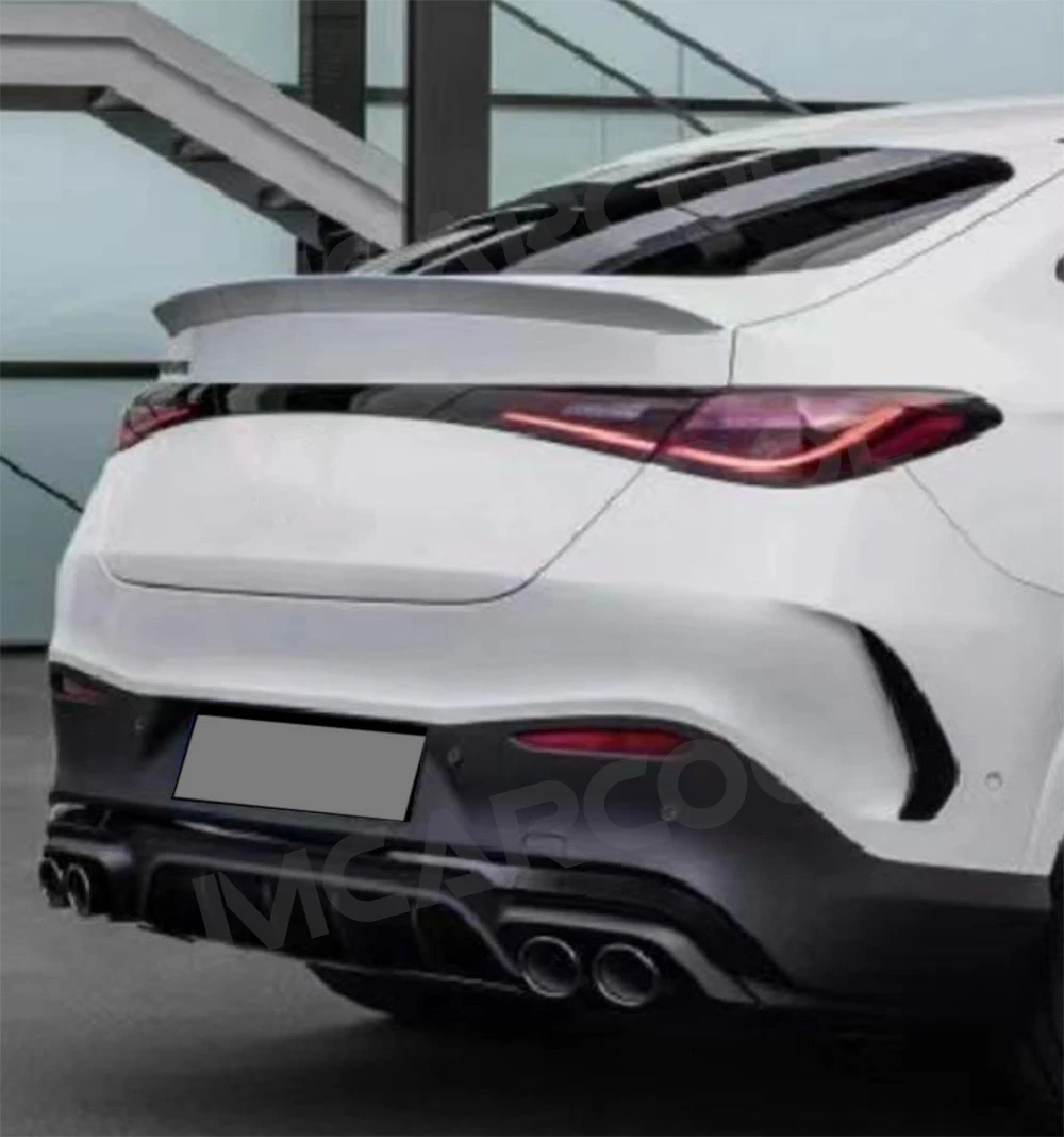 

JMCARCOOL For Benz C254 GLC43 AMG Coupe 2024 2025 Car Rear Diffuser Bumper Lip With Exhaust Tips Body Kits Exterior Accessories