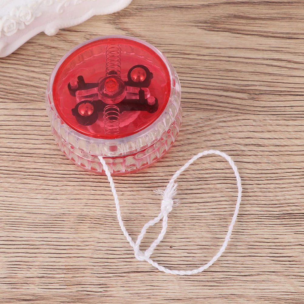 

6pcs Led Light Up Yo-Yo Luminous Plastic Ball For Kids Beginner Hand-Eye Coordination Game Flashing Yoyo Pull Line Trick