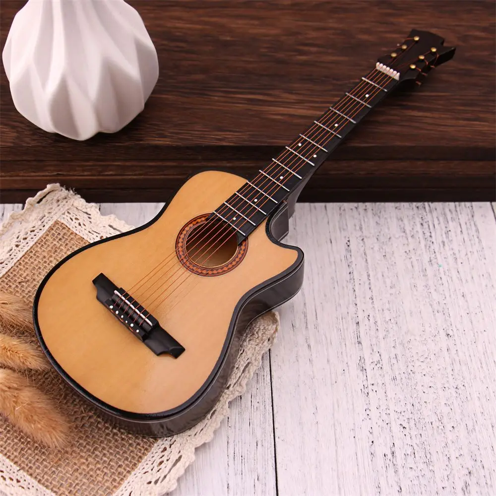 Office Decor Ornaments Gifts  House Miniature Guitar Scale Model Acoustic Guitar  Guitar Ornaments Guitar Desk Decor