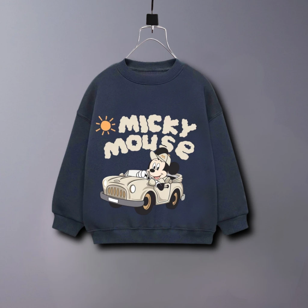 الربيع/الخريف الاطفال الملابس المطبوعة الكرتون ميكي البلوز لملابس أطفال بلايز طويلة الأكمام فضفاضة عادية س الرقبة هوديي