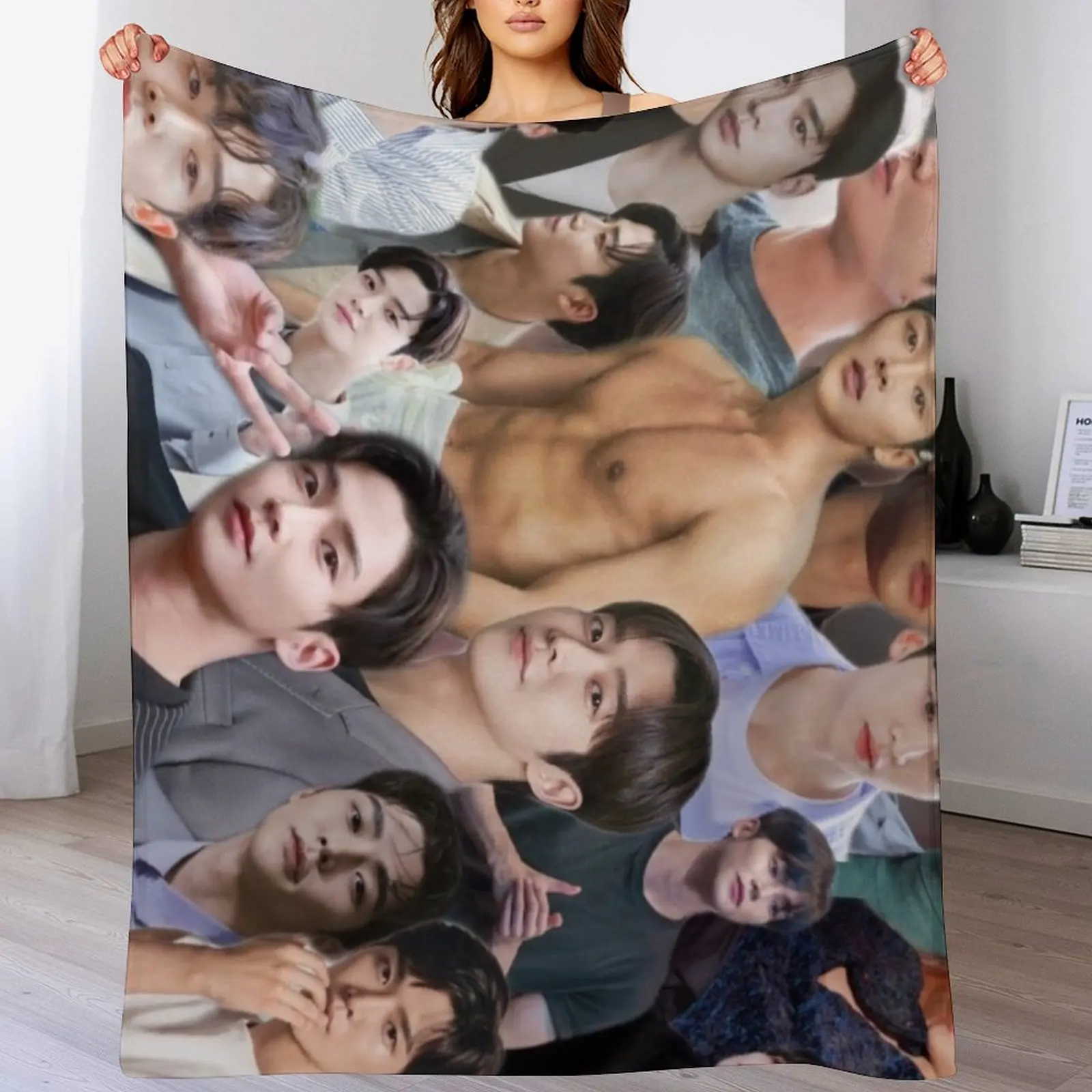 rowoon photo collage Throw Blanket Tourist For Sofa Thin Decorative Sofas Sofa Throw Blankets