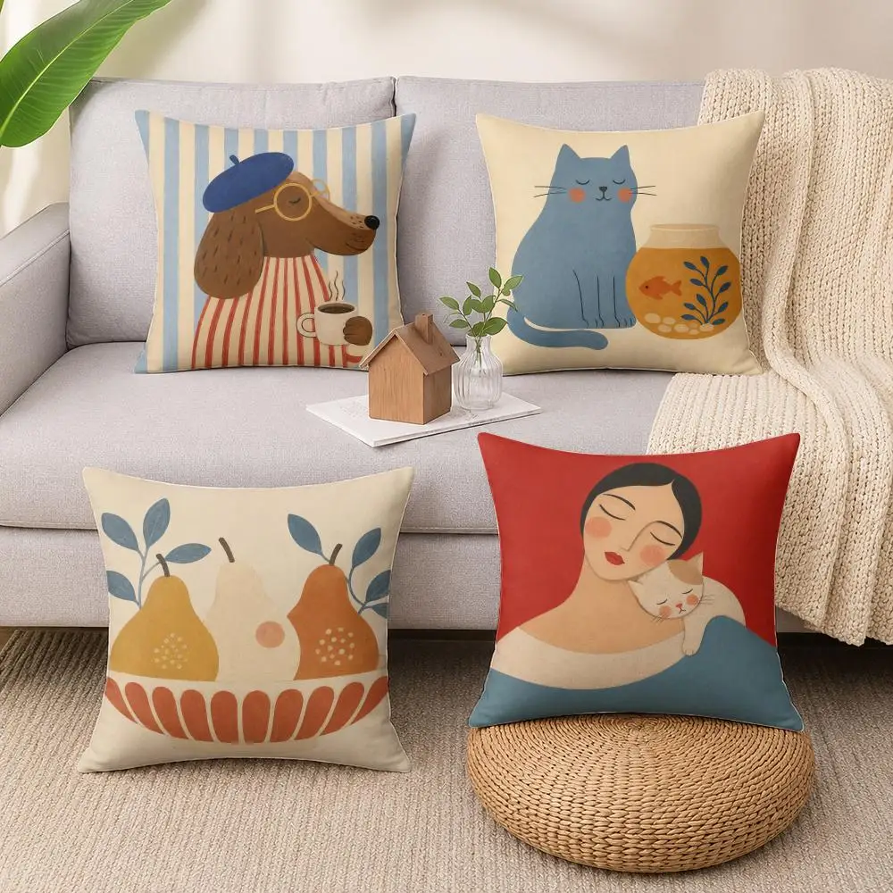 Nordic Cozy Living Cushion Cover Luxury Soft Plush Short Fur Cushion Case Warm Cozy Sofa Bed Decorative Home