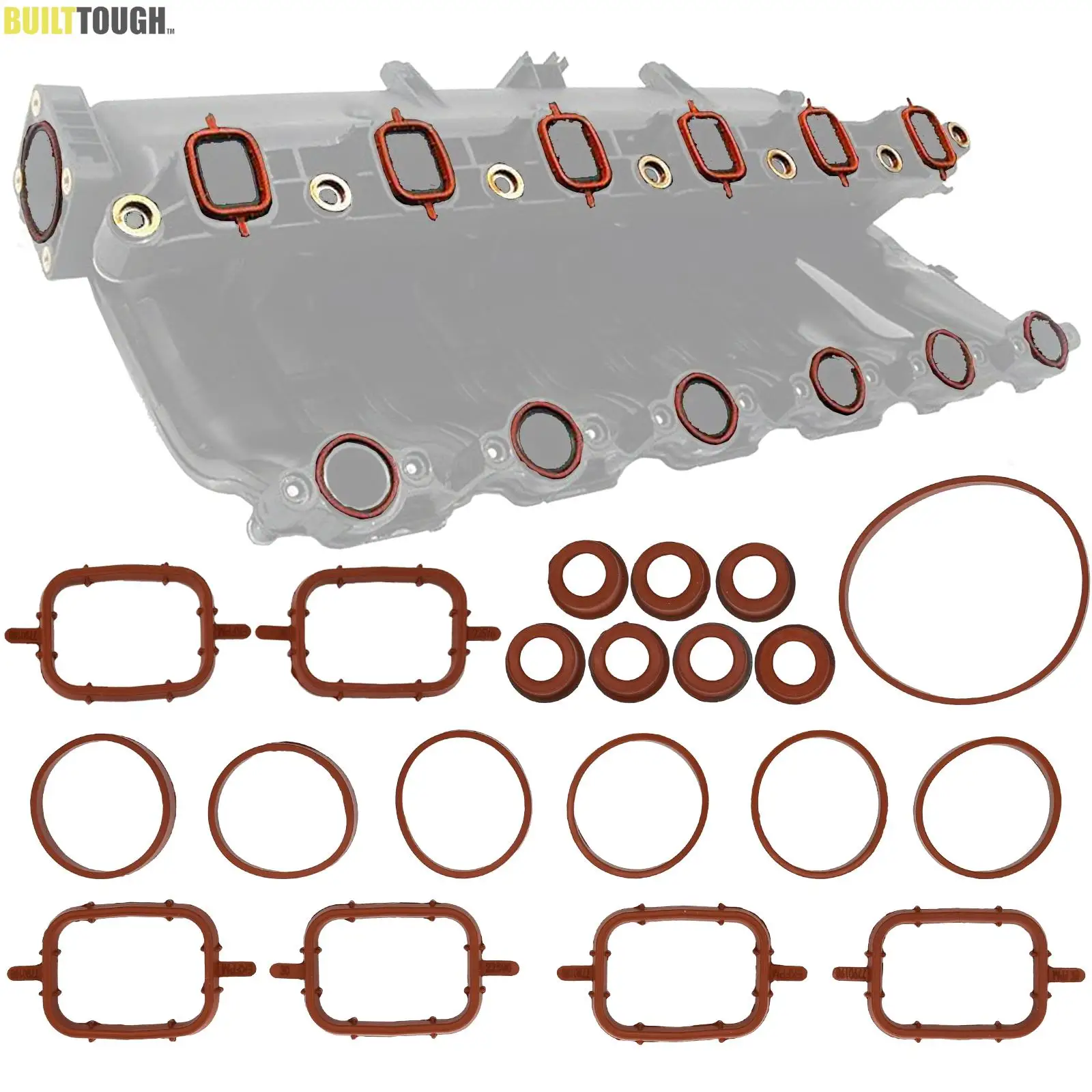 20Pcs Car Parts Accessories Intake Inlet Manifold Gasket Seal Kit For BMW X3 X5 Series M57 M57N E39 E46 E90 E83 E53 E70 E71 3.0d