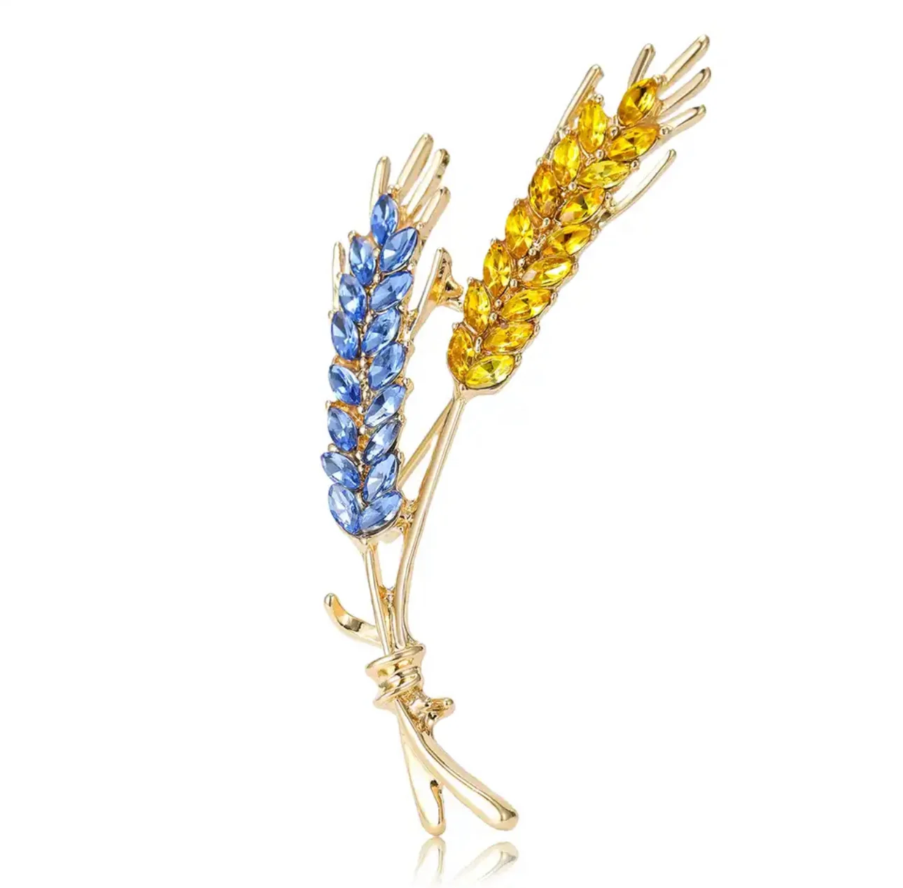 Fashion Women Brooches Korean Fashion Style 3-Color Rhinestone Ear of Wheat Lapel Pins Luxury Jewelry Accessories For Clothing