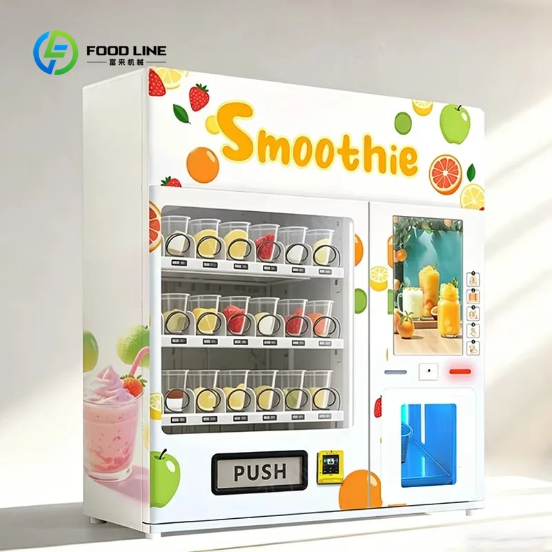 Customized Latest OEM ODM Automatic Self Service Machine for Mall XY Axis Frozen Fruit Smoothie Vending Machine