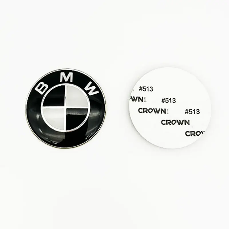 Black White 82mm BMW Logo Car Front Bonnet Hood Emblem 74mm Rear Badge 56mm 68mm Wheel Center Caps 45mm Steering Wheel Sticker