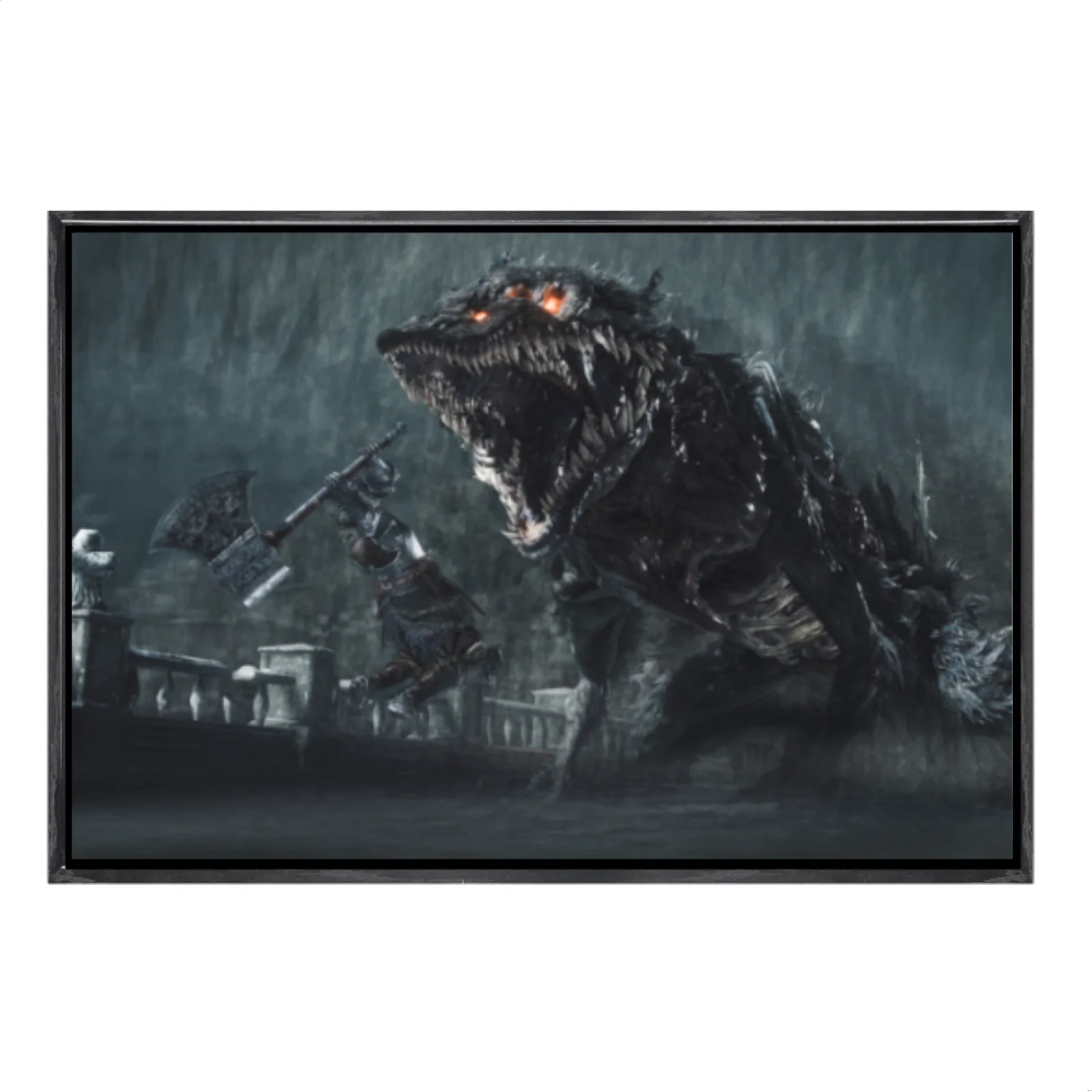 

Japanese Manga Multi-Size Canvas Poster Double Framed Wall Art,Dark Souls Home Decor for Living Room Bedroom