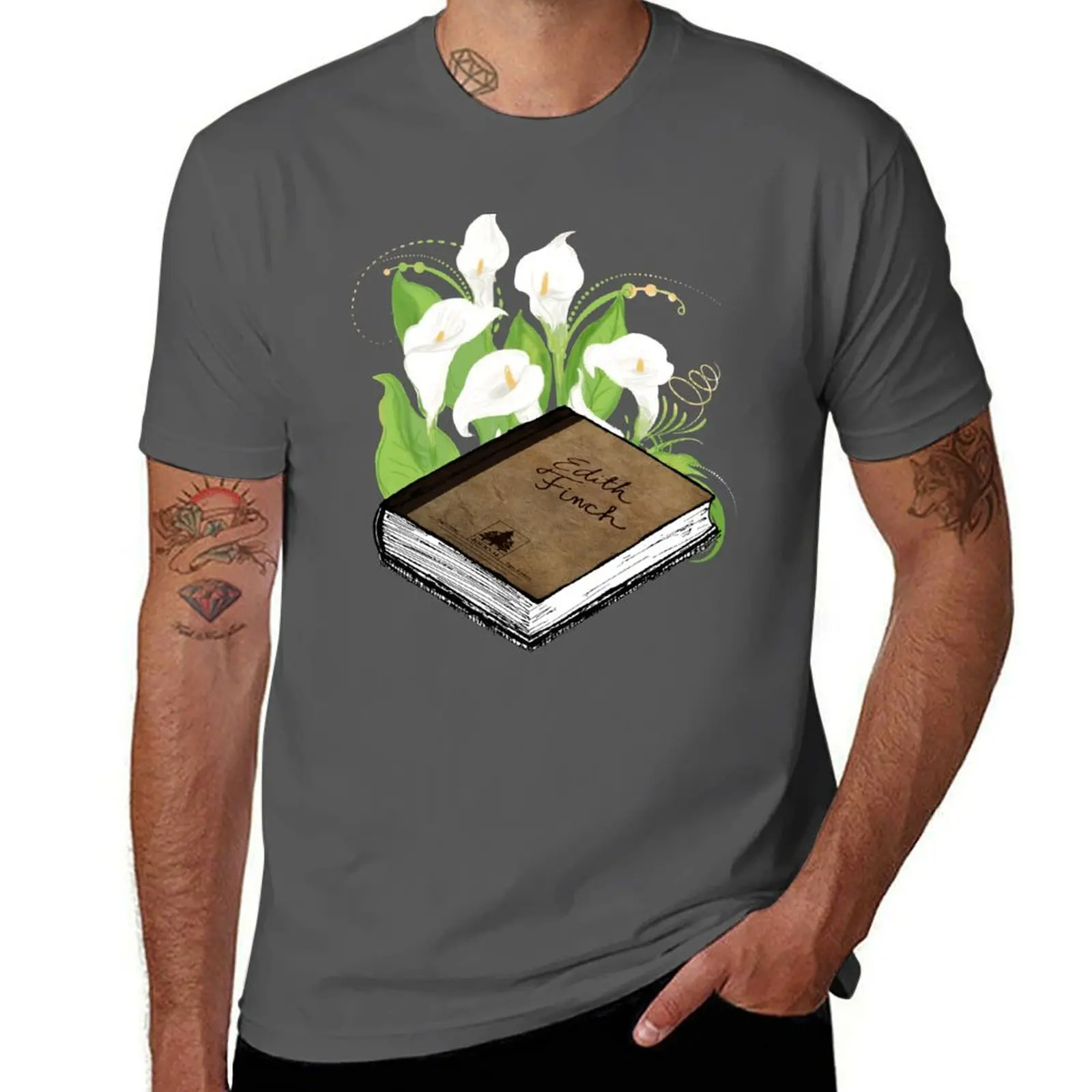Edith Finch journal with flowers T-Shirt cotton tshirt 100% t shirt man plain t shirts for man cotton T-Shirt