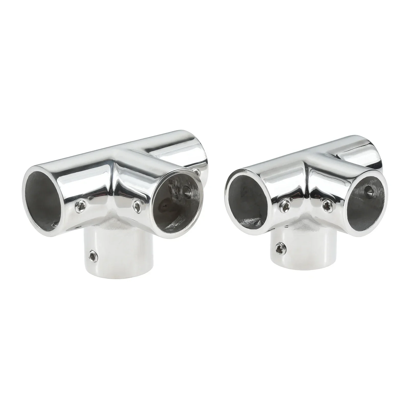 Marine 316 Stainless Steel Boat Hand Rail Fittings 90 Degree 4 Way Corner Elbow,7/8