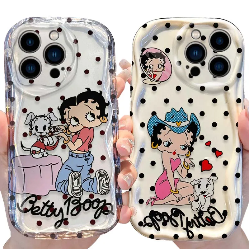 Custodia Sexy Girl B-Bettys per iPhone 16 E 15 Pro Max 14 13 12 Mini 11 Pro Max XS X 8 7 Plus Cover antiurto in silicone morbido Funda