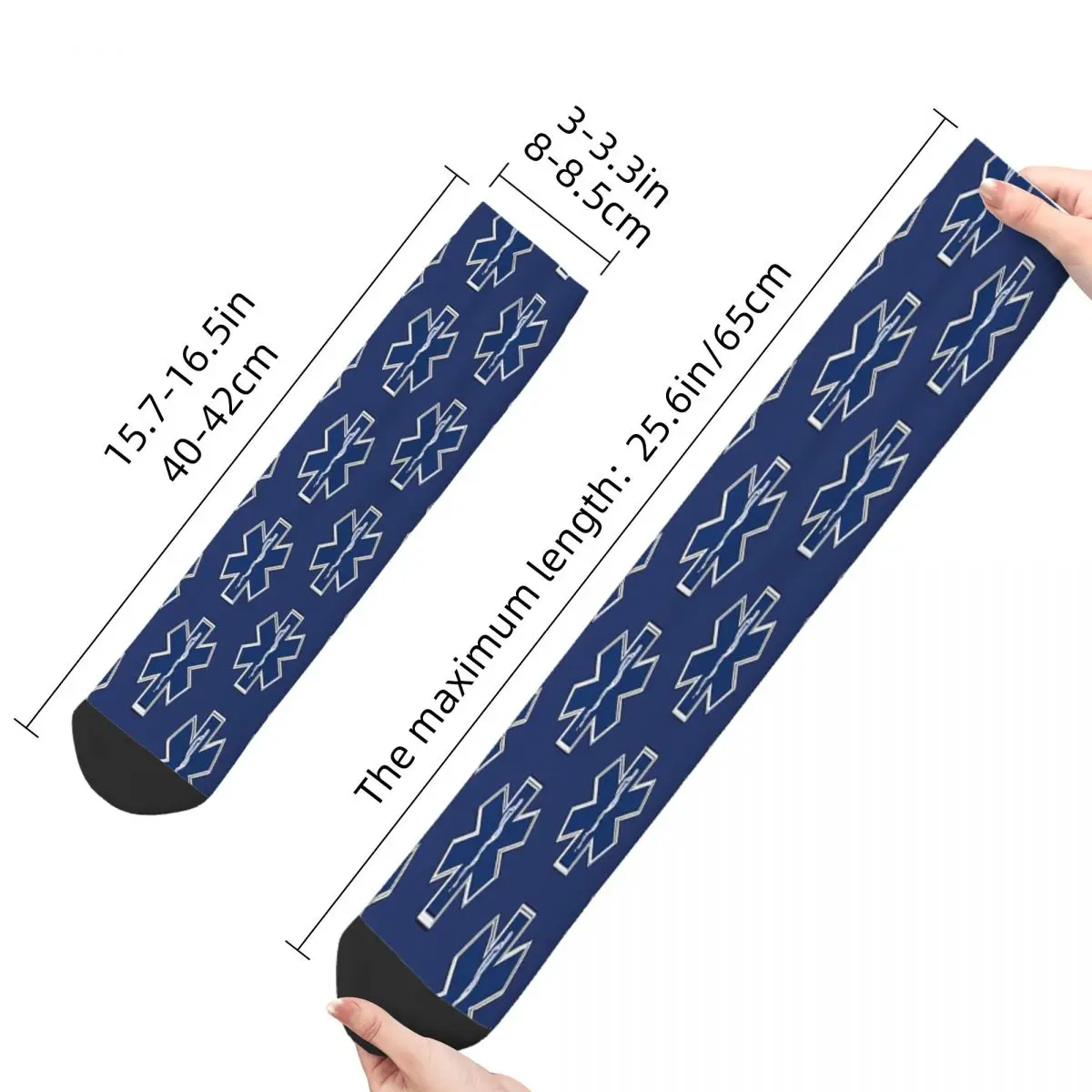 Calcetines de estrella de la vida paramédico para hombre y mujer, medias de ambulancia, Meme, Harajuku, otoño