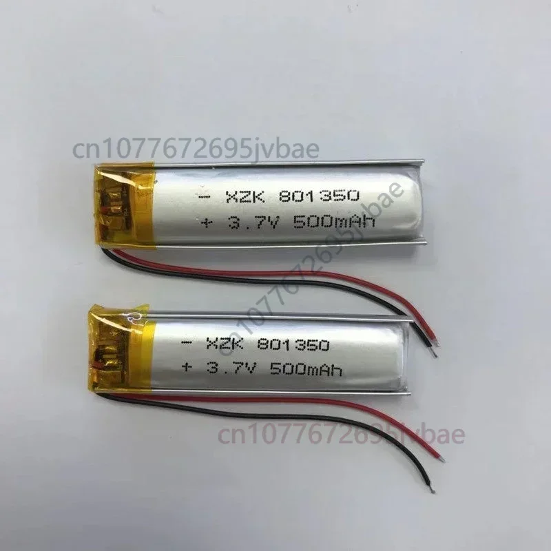 Rechargeable 3.7V Lithium Polymer Battery 801350 500mAh Laser Pointer for  Universal Mountain Bike Tail Light