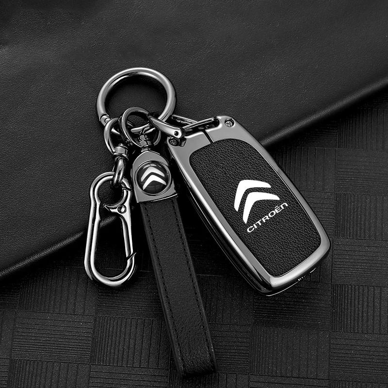 Zinc Alloy Leather Car Flip Remote Key Case Cover Protector Shell Durable For Citroen C1 C2 C3 C4 C5 XSARA PICA Car Accessories