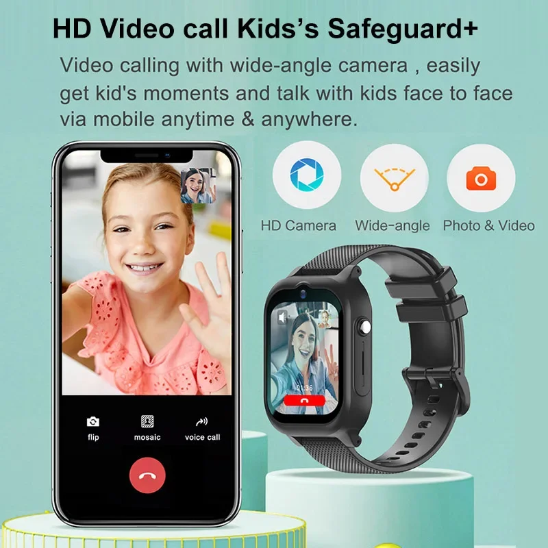 Xiaomi 4G Kids Smart Watch Camera SOS GPS WIFI Position Video Call Waterproof Monitor Tracker Baby Children Smartwatch for Gifts