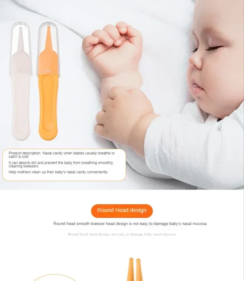 Baby Kunststoff Pinzette Nase Reiniger Werkzeug Kinder Sicherheit Pinzette Reinigung Zange Kleinkind Nasenhöhle Pflege Liefert Baby Essentials – Detail 2