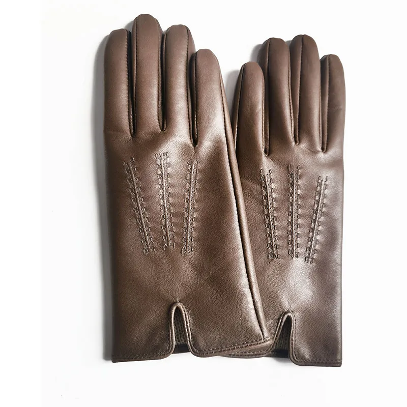 Gants en cuir suédé pour femmes, mode Simple automne hiver Plus velours garder au chaud gants de conduite pour femmes rouge noir DZ10