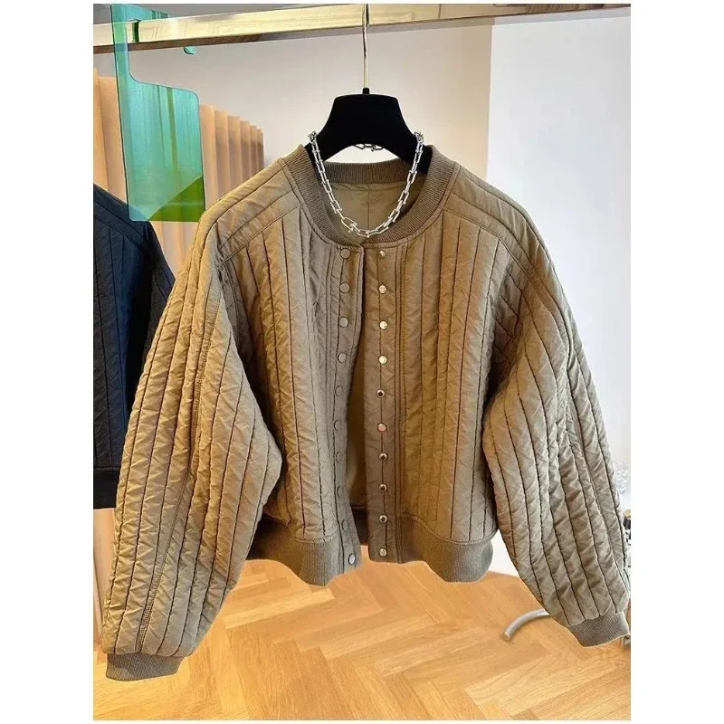 2024 Autumn and Winter New High-Grade Super Nice Loose Casual Lightweight Cotton-padded jacket Short Cotton-Padded C...